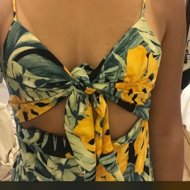 vestido estampado bem curto