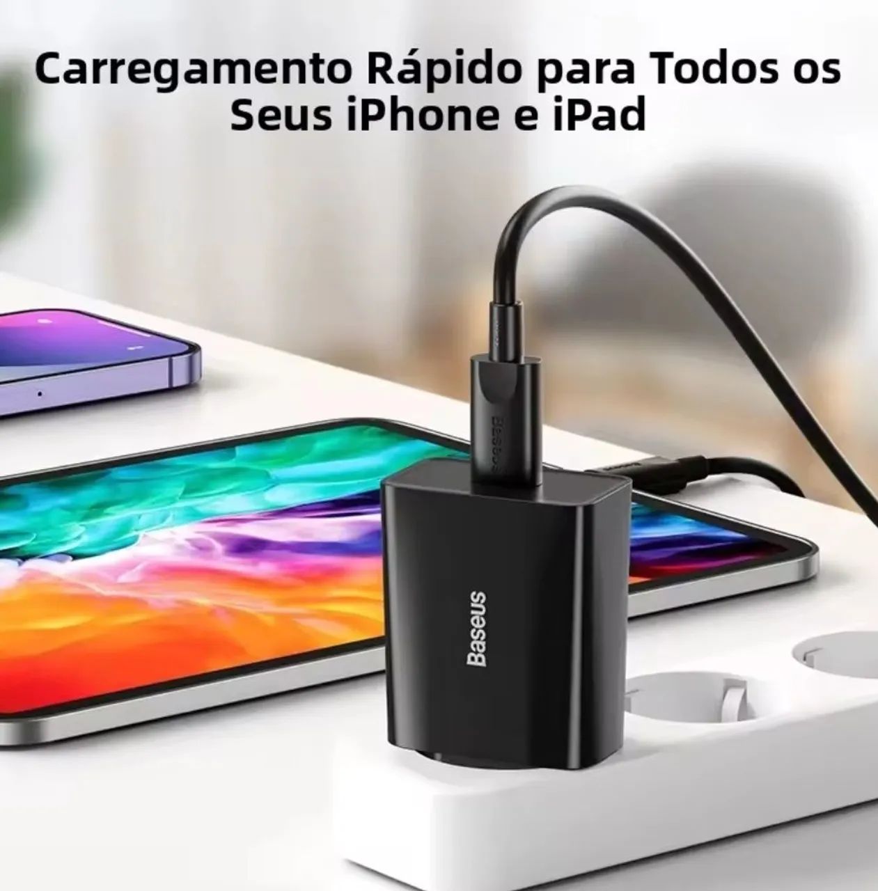 Carregador Baseus 20W pra IPhone Lacrado  - Foto 2