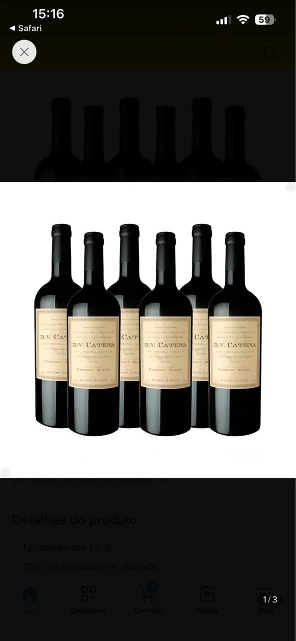 Caixa 6 Vinhos DV Catena Cabernet-Malbec