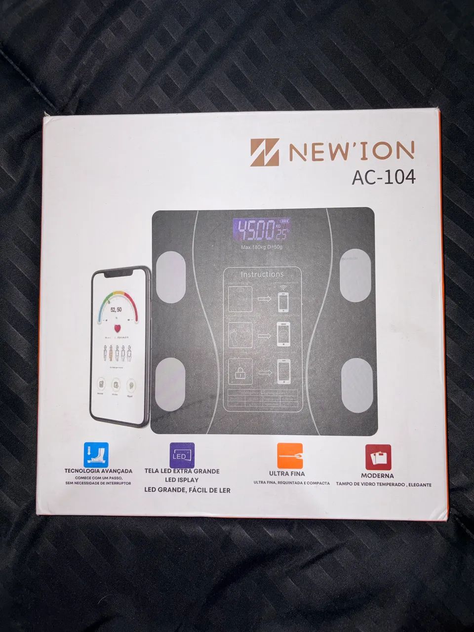 Balança digital com Bluetooth 