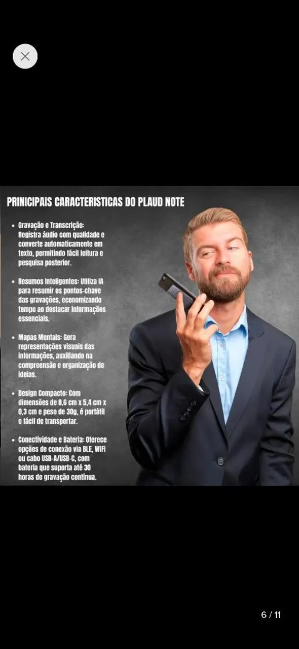 Plaud note 64gb 3 meses de uso - Foto 4