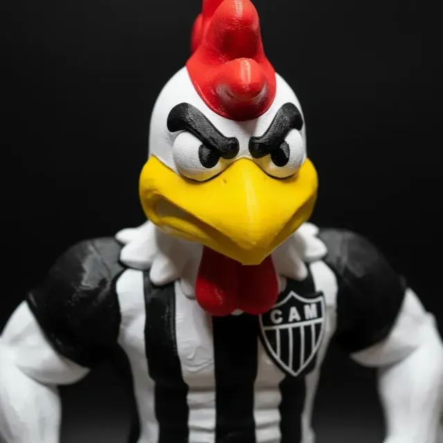 Galo Doido Mascote Em Impressão 3d - Foto 3