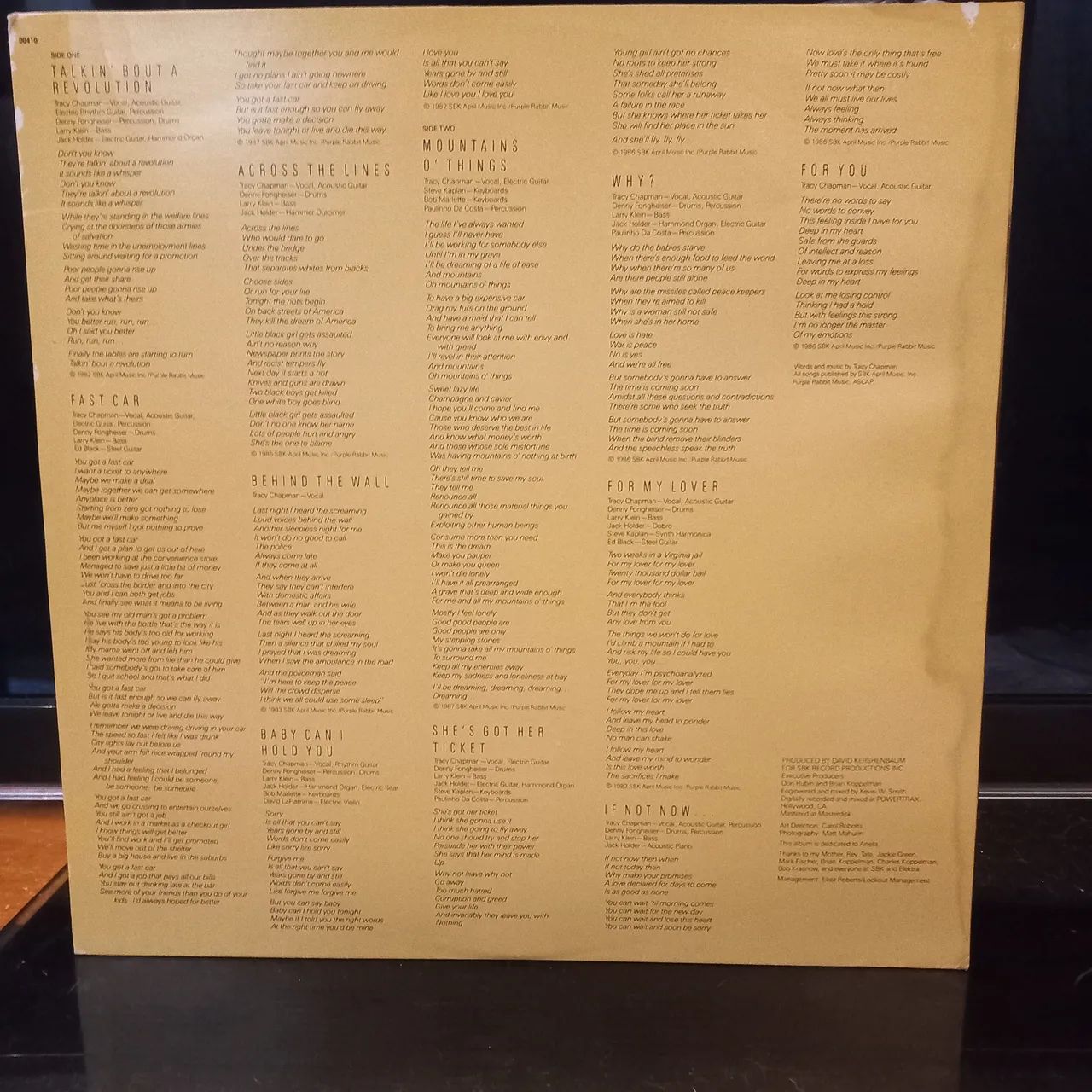 Lp Tracy Chapman 1988 - Foto 3