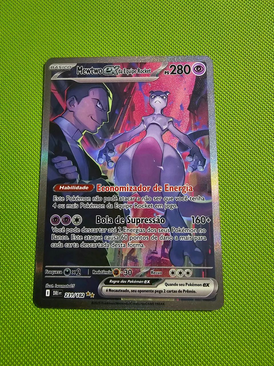 Carta pokemon mewtwo ex da equipe rocket