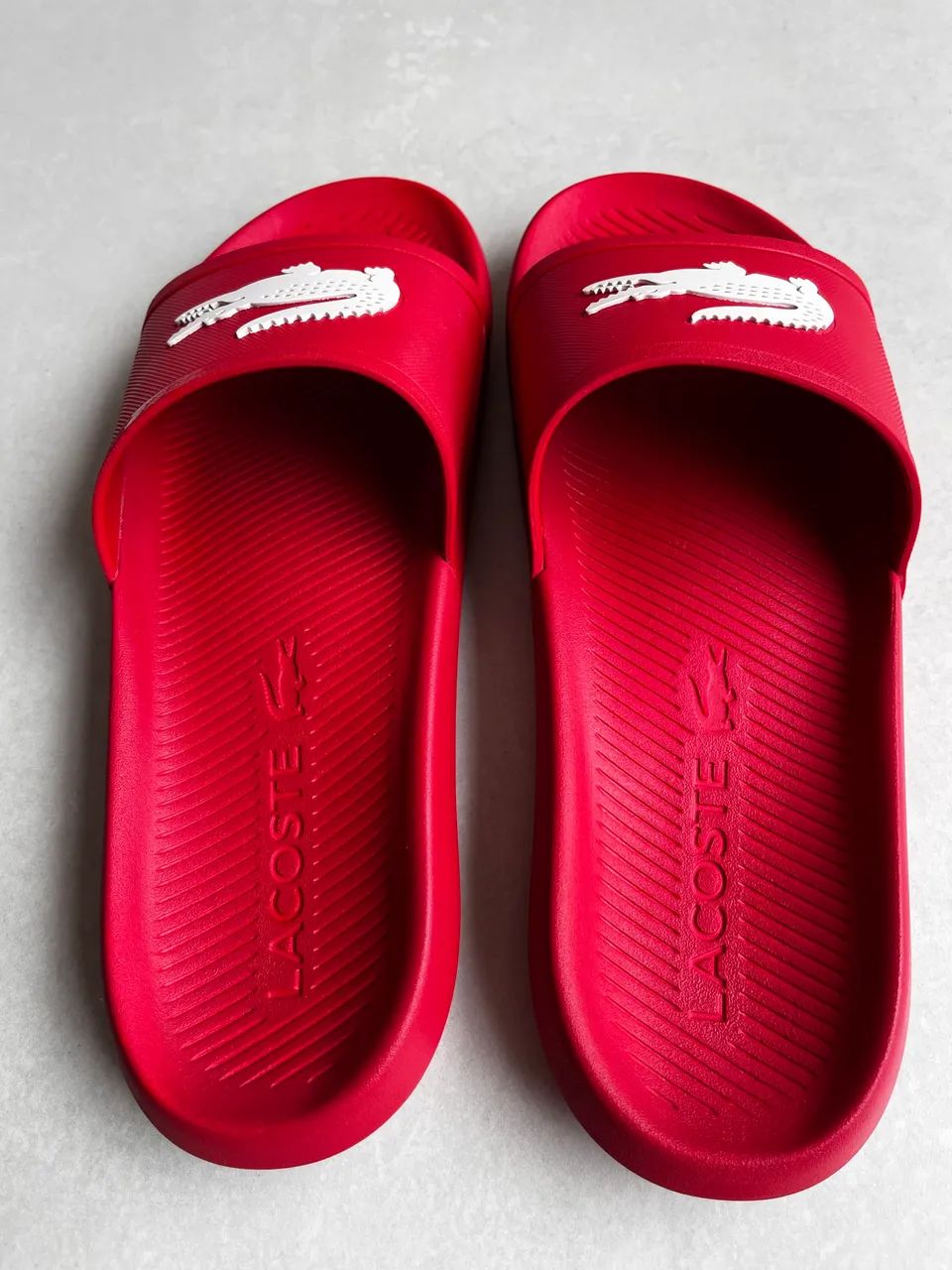Chinelo Lacoste slide vermelho 40 - Foto 4