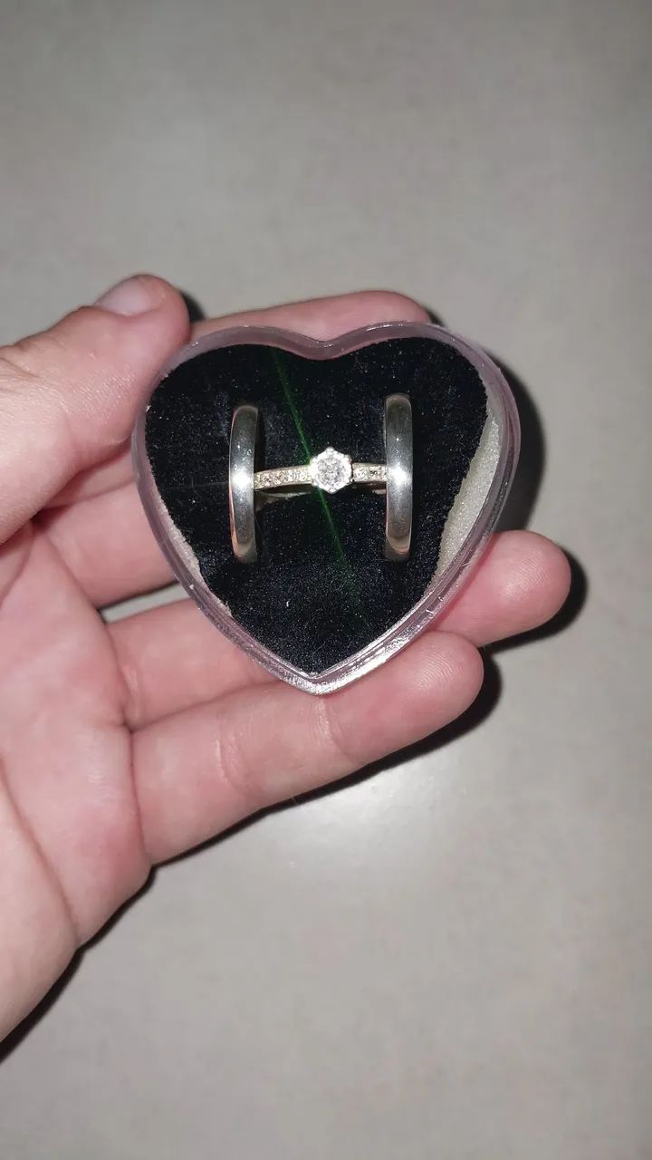 ALIANÇA DE NAMORO + solitária  - Foto 2