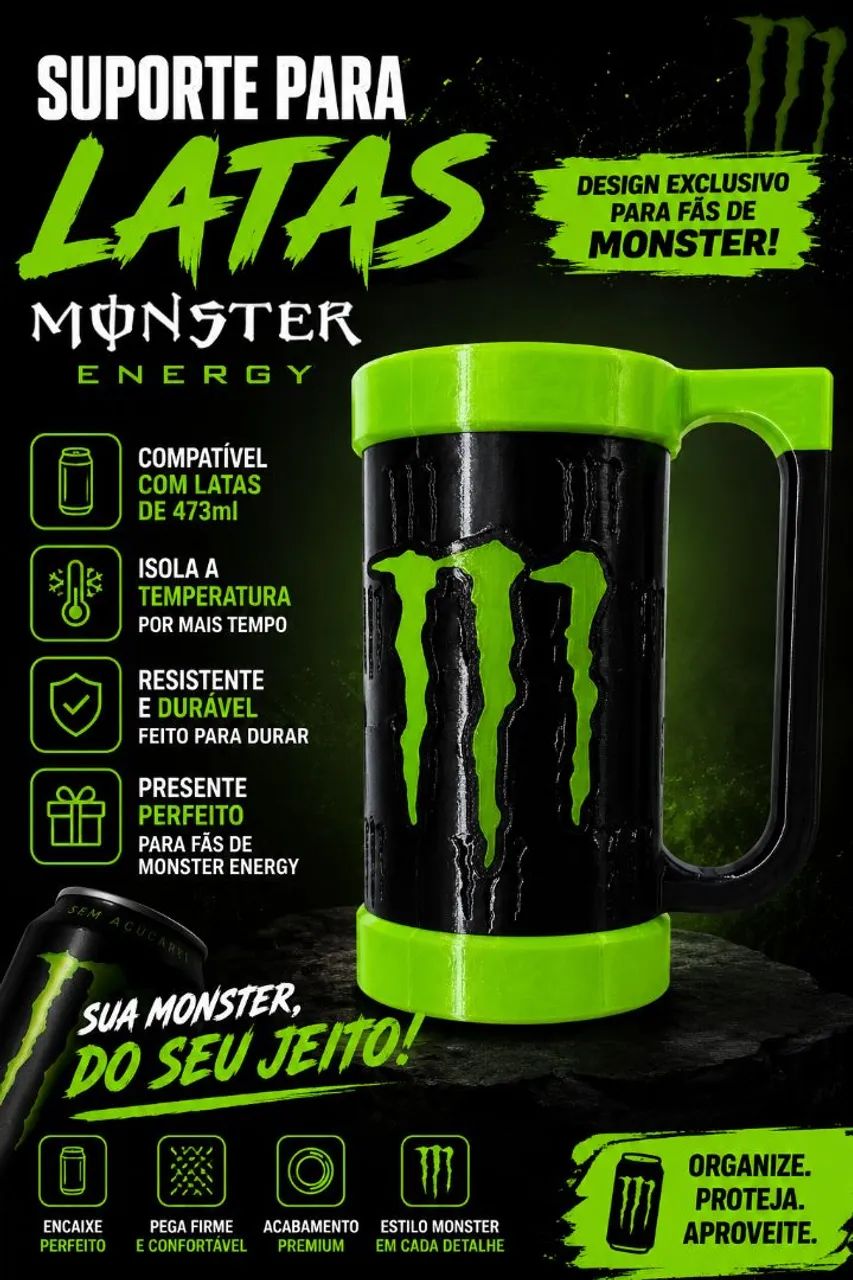 Suporte Para latas Energetico Monster Energy