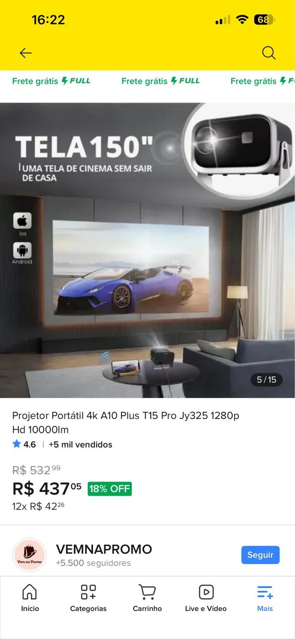 Projetor de imagem  - Foto 4