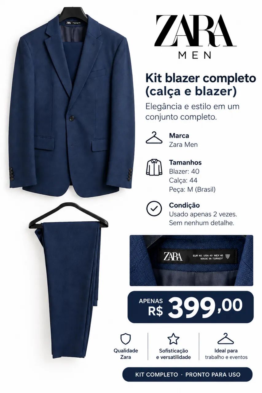 Blazer zara Men completo - M
