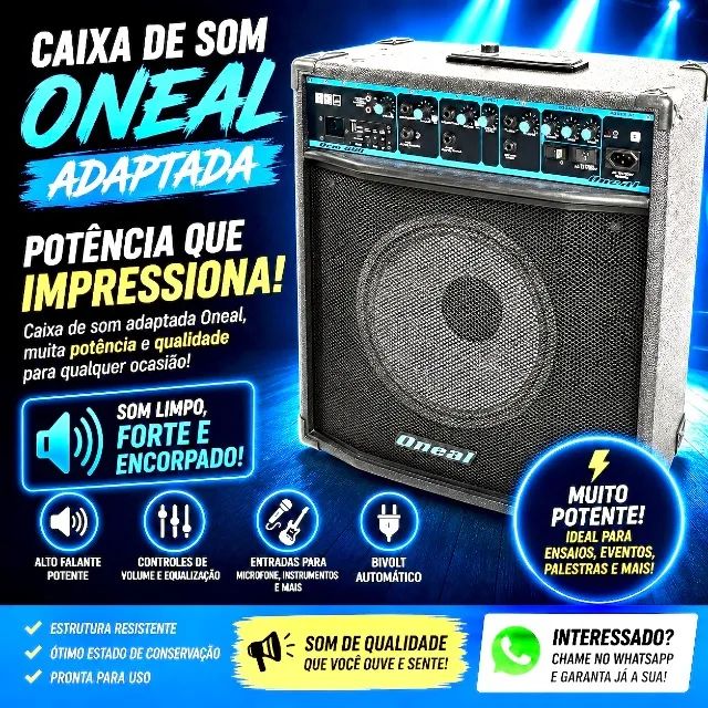 Caixa de som adaptada com rádio Bluetooth 