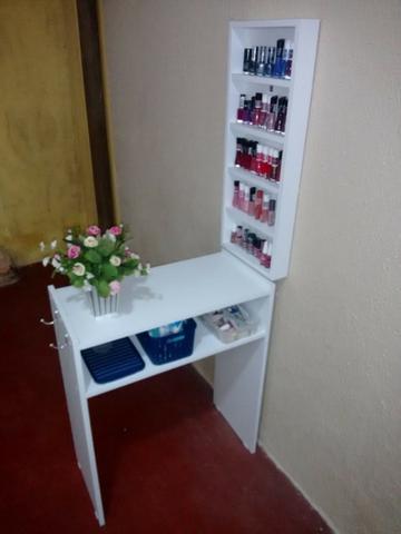 Kit mesa de manicure + expositor de esmaltes em mdf - Foto 2