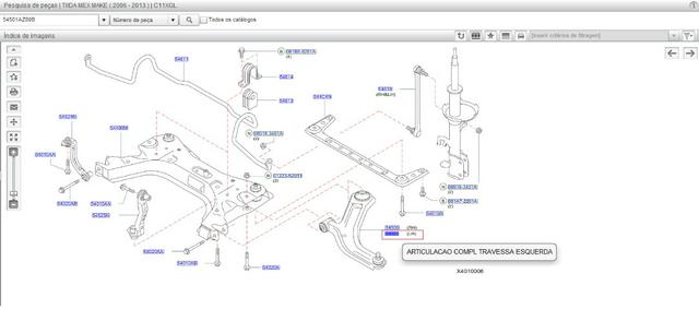 Bandeja da suspensão LE Nissan Tiida 2006-2013 - Foto 2