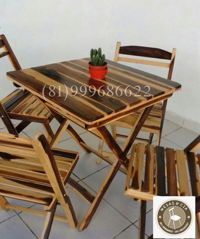 Mesa e cadeira entregamos