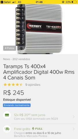 Módulo taramps de 400 rms - Foto 3