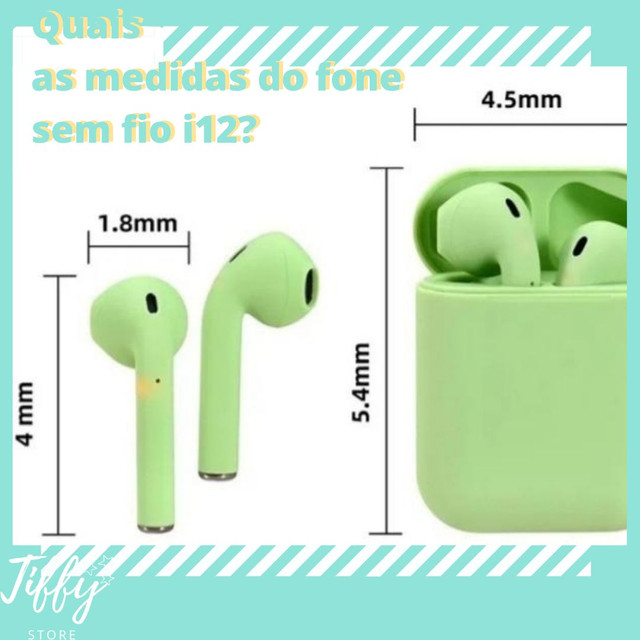 Fone de ouvido sem fio I12 cores inéditas bluetooth. ENTREGA RÁPIDA! - Foto 4