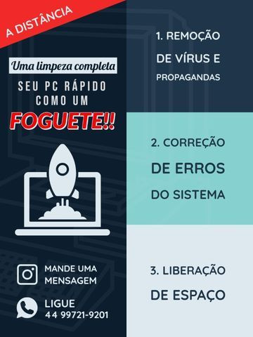R$40 Limpeza de Computadores a Distância - Foto 2
