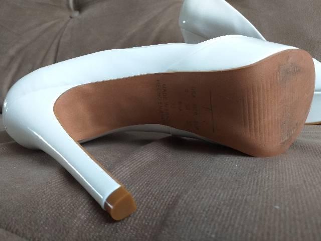 peep toe meia pata branco