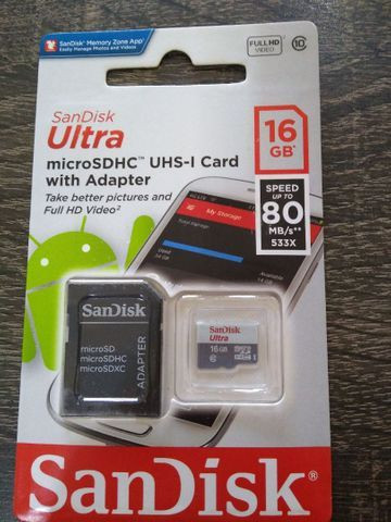 Cartão de Memória SanDisk Ultra 16gb Classe 10 Micro SDHC