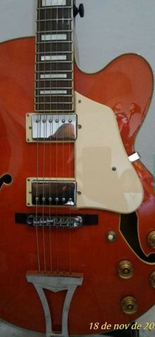 Guitarra Semi Acústica Ibanez Artcore Af75d Laranja com case - Foto 4