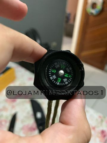 Punhal para pesca e colecionador com bússola e kit pesca - Foto 6