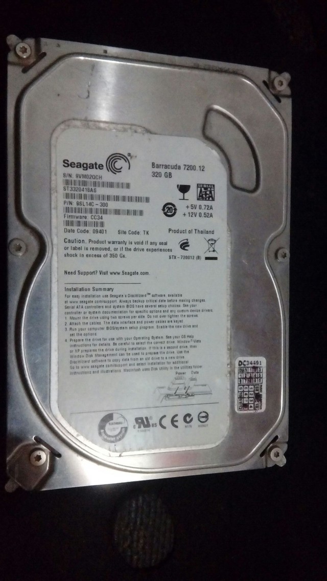 HD Seagate 320 gb