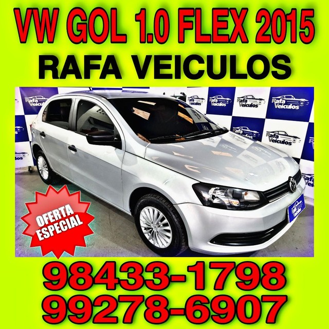 VW GOL 1.0 FLEX 2015 EM OFERTA NA RAFA VEICULOS HWEQ77*!