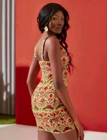 Vestido estampado forrado Boho NOVO - Foto 5
