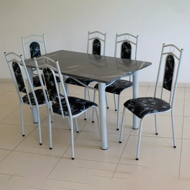 Conjunto Mesa de Jantar Eliza Jabuti com 06 Cadeiras 1.80 x 1.00 Retangular