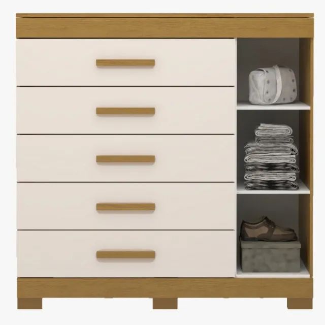 Cômoda 5 Gavetas com Sapateira Rayane  - ACP MÓVEIS - Foto 2