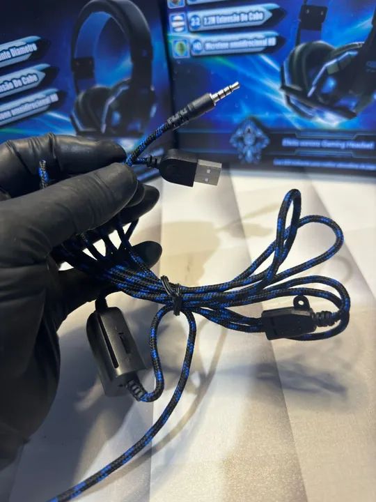 Fone de Ouvido Gamer DEX DF-81 com LED - Novo - Foto 4