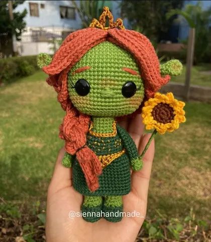 Shrek e Fiona Amigurumi Crochê - Foto 2