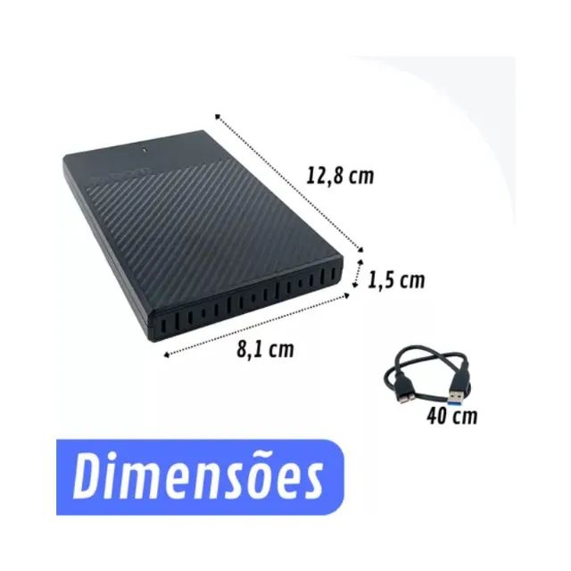 Case HD 2.5 Notebook USB 3.0 Exbom CGHD-36 04058 - WZetta - Foto 2