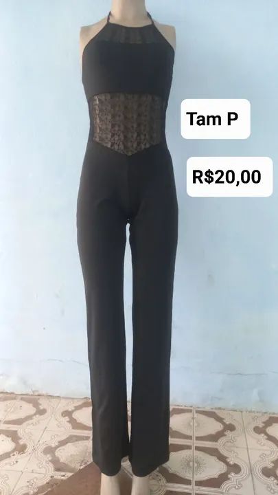 Macacão estampado com detalhe em tule - Foto 5