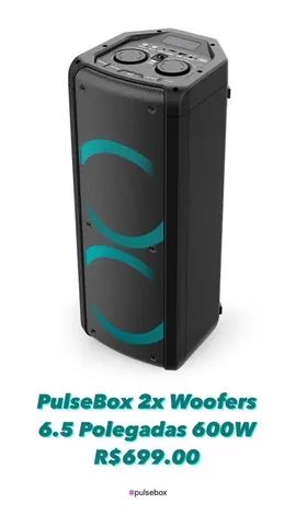 Caixa de Som Pulse Box 2x Woofers 6.5 Polegadas 600W Pulse - SP504