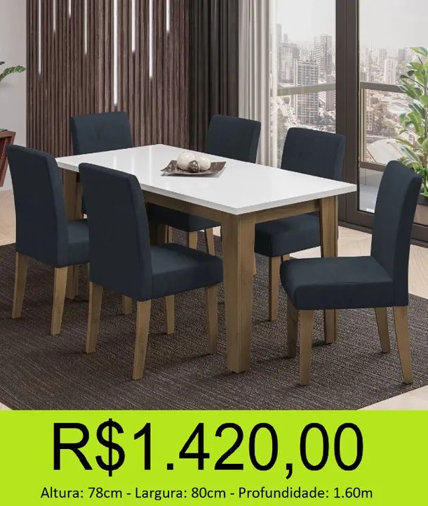 Mesa para sala de jantar 