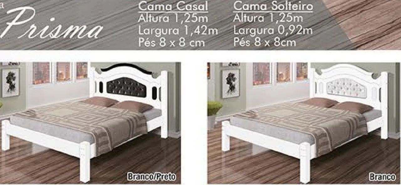 Cama casal madeira Maciça 