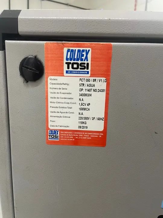 Vendo Fancoil 5TR (08 Fios) - Foto 2