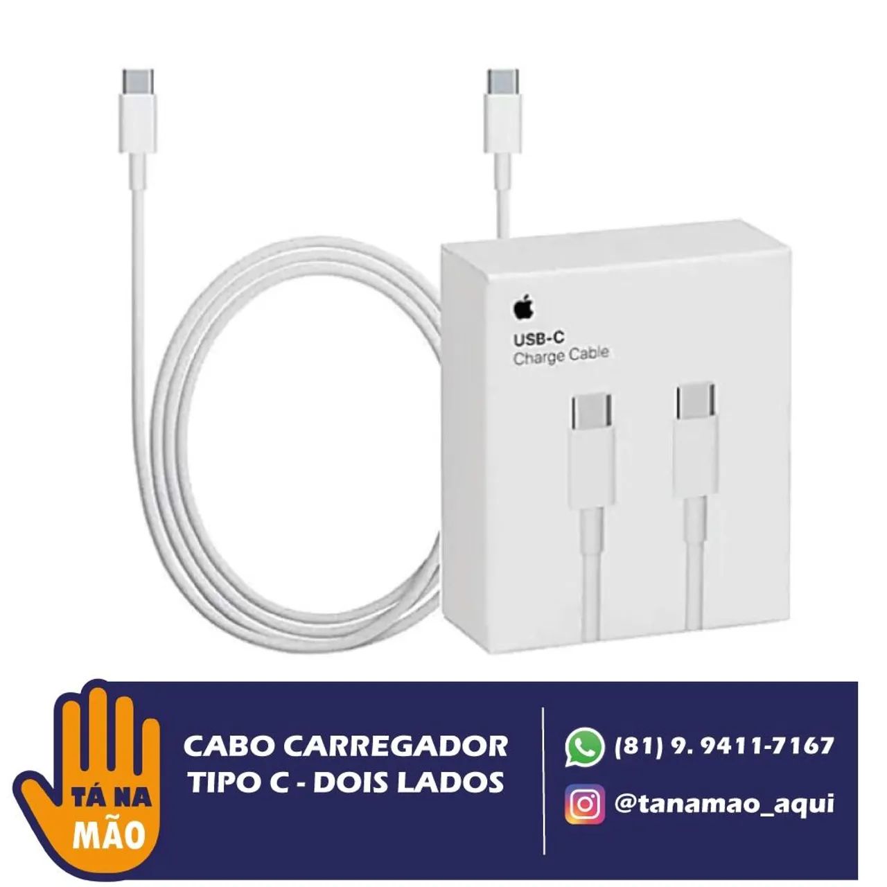 Cabo carregador Tipo C/Dois lados 