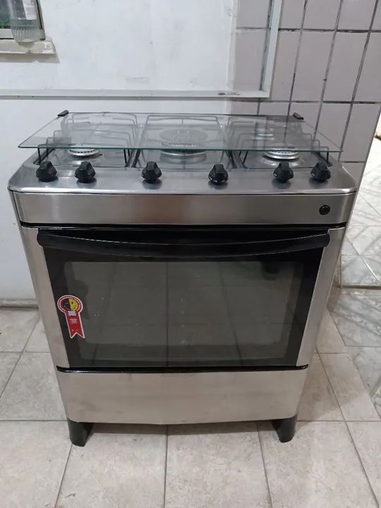 Fogão Esmaltec 5 bocas manual inox top!