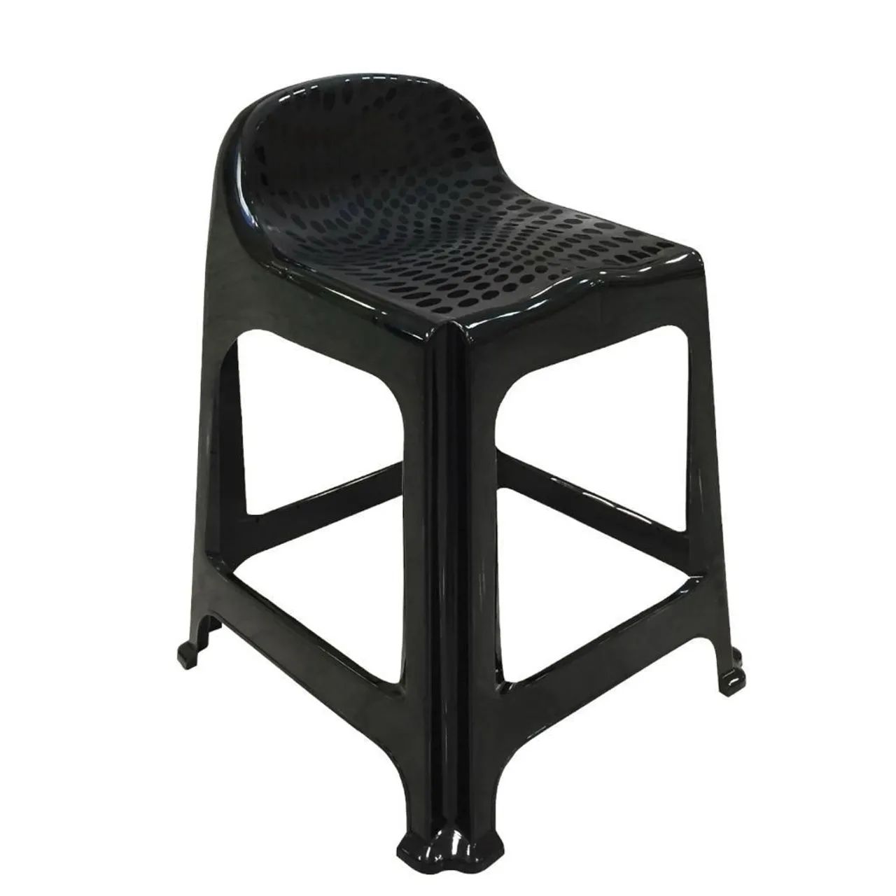 Banqueta De Plástico, Reforçado, com encosto Confortável