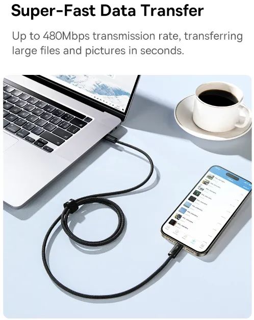 Cabo Baseus 100W Usb-c pra Usb-c Iphone 16 15, Samsung, etc Lacrado - Foto 3