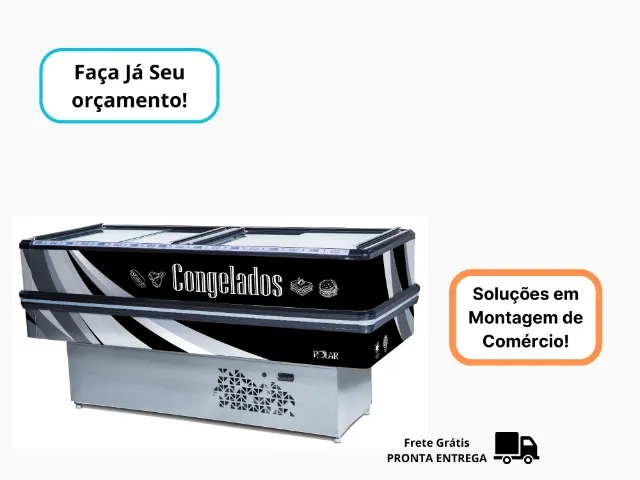 Ilha de Congelados Preta Polar 2M 110v