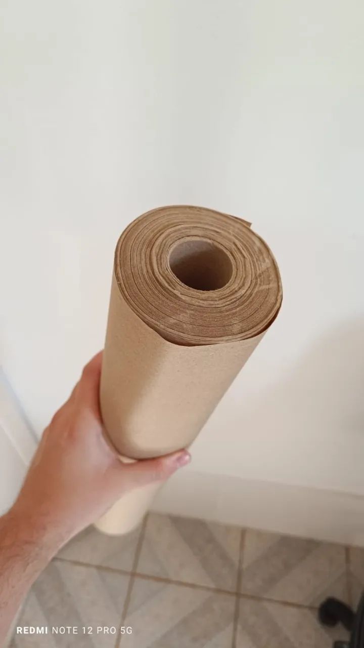 Rolo Bobina de papel pardo 60cm de largura - Foto 3