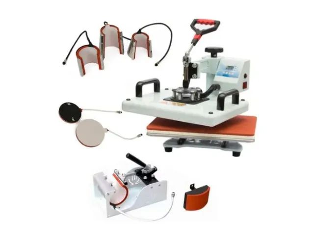 PRENSA 8 EM 1 PARA SUBLIMAÇÃO MAIS MATERIAIS PRA COMEÇAR E IMPRESSORA