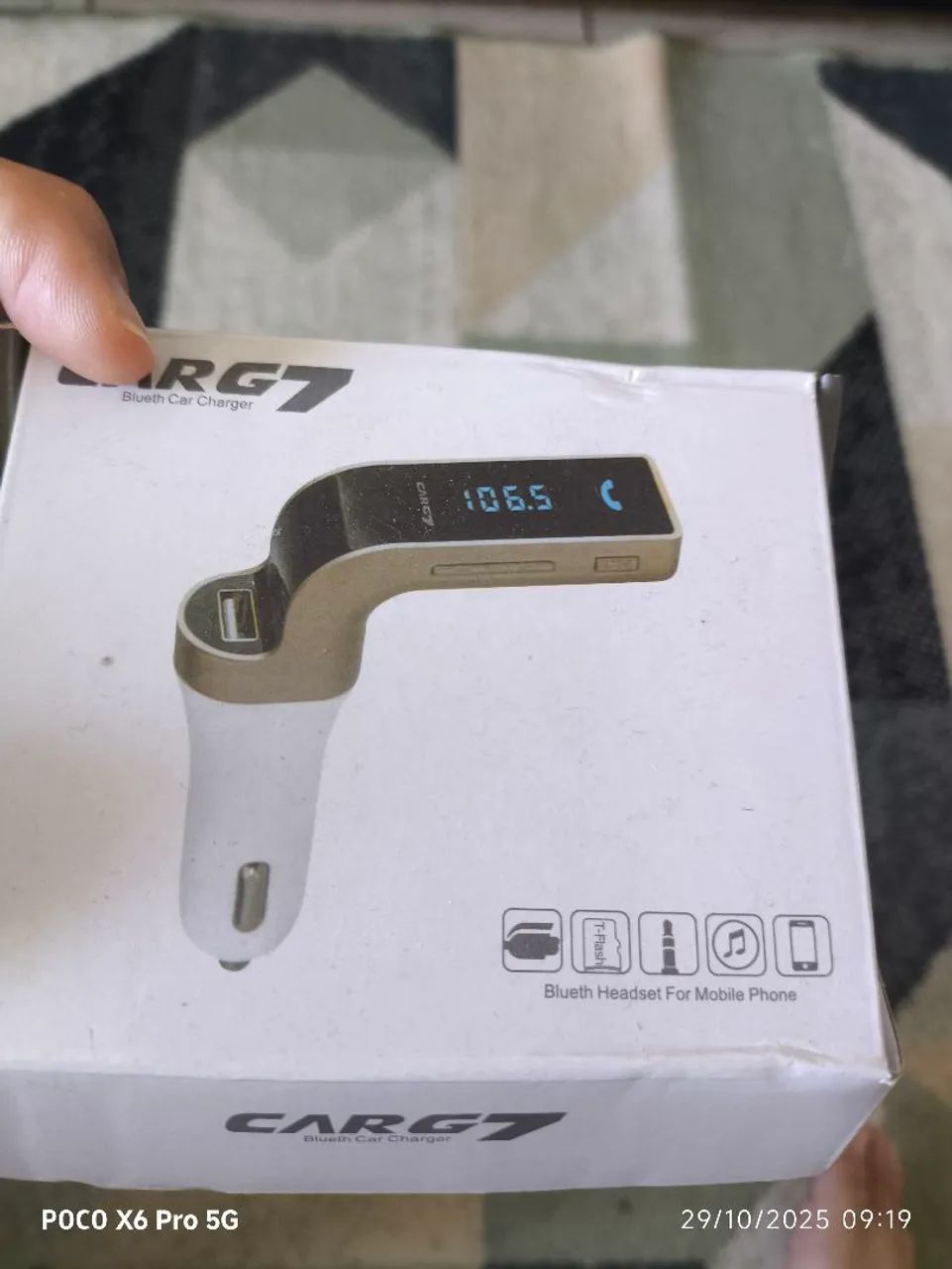Adaptador som carro rádio bluethoon 