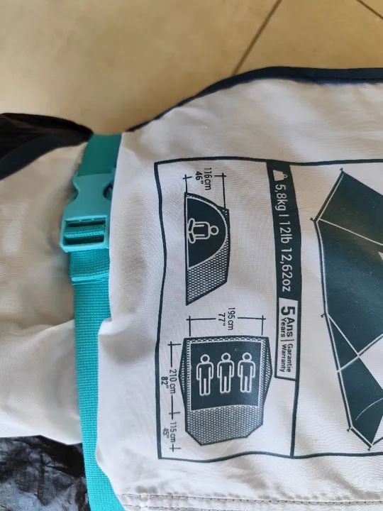 Barraca para acampamento Fresh Black Quechua - Foto 4