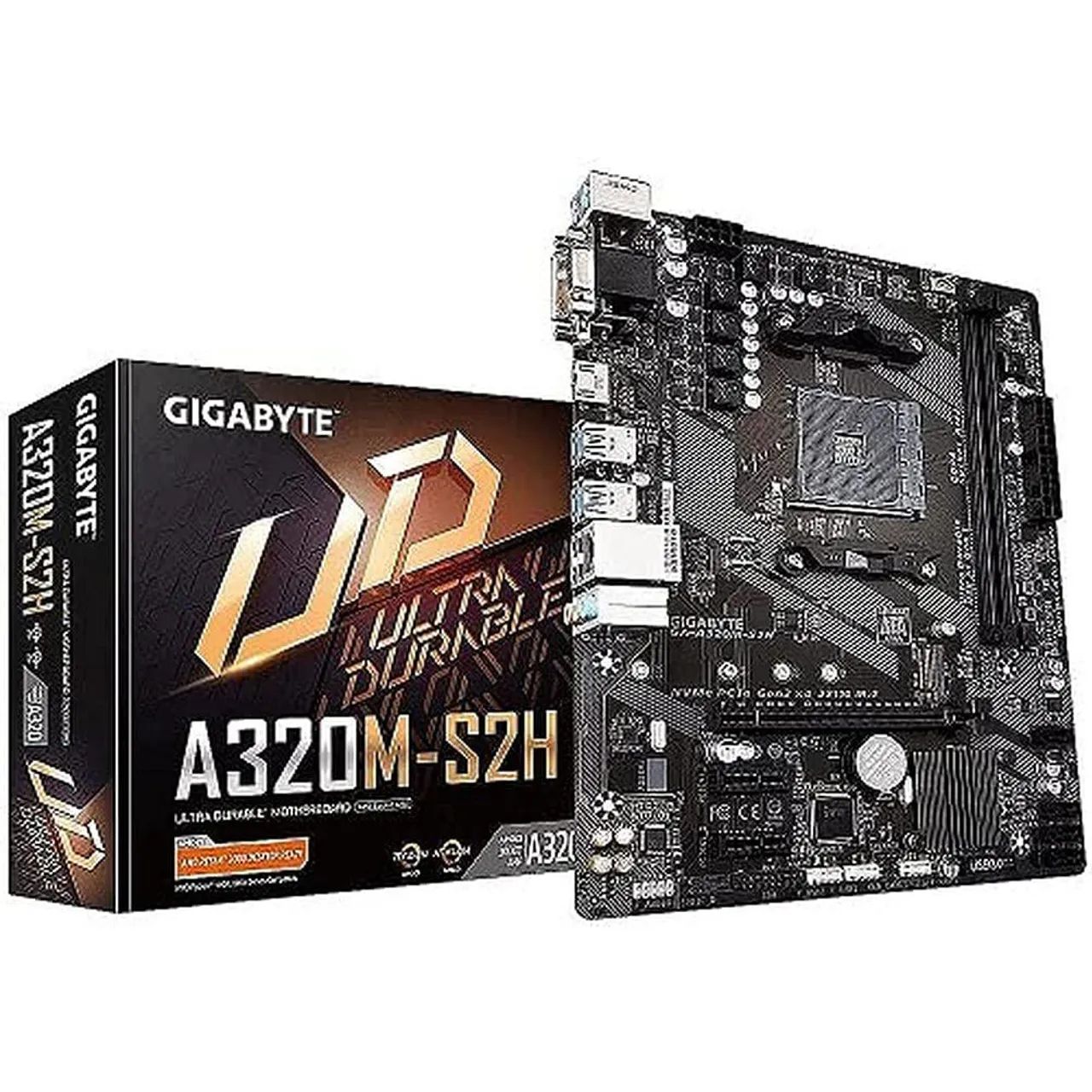 Placa-Mãe Gigabyte A320M-S2H - AMD AM4+ Processador- AMD - RYZEN 3 3200G- 3.60GHZ-AM4