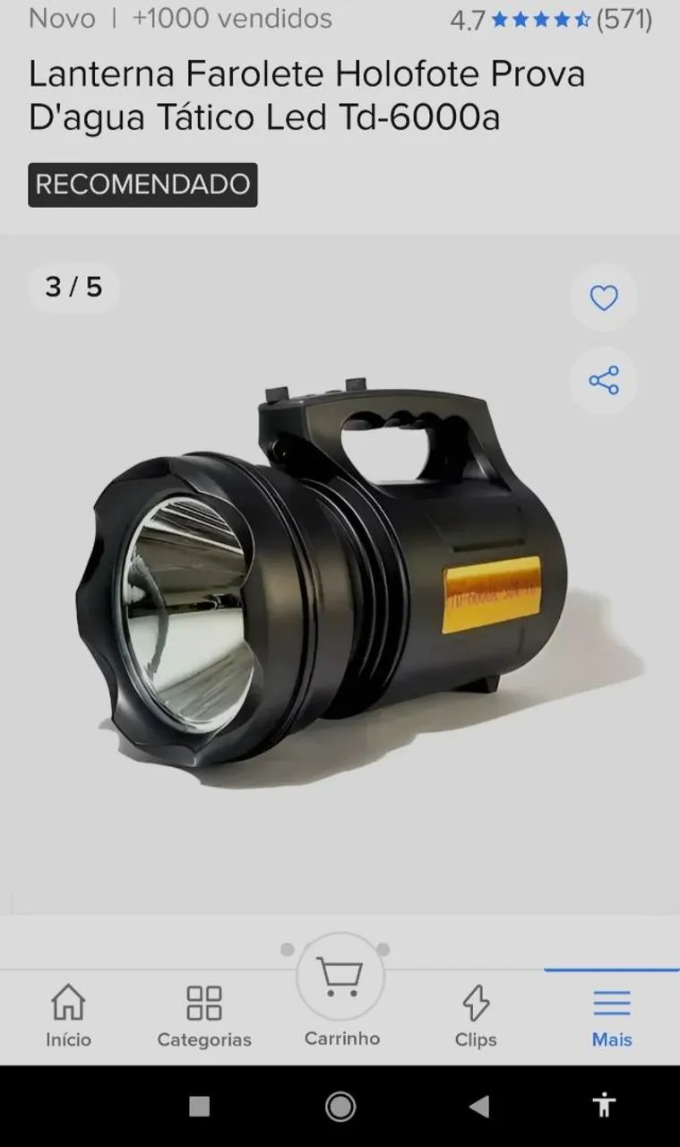 Lanterna farolete 30w