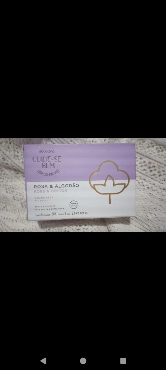 Sabonetes Rosa & Algodão Cuide-se Bem O Boticário