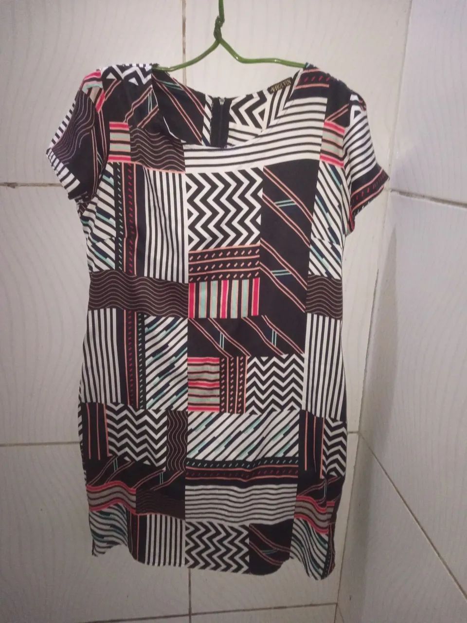Vestido HOLVIN Estampado Geométrico Feminino M 